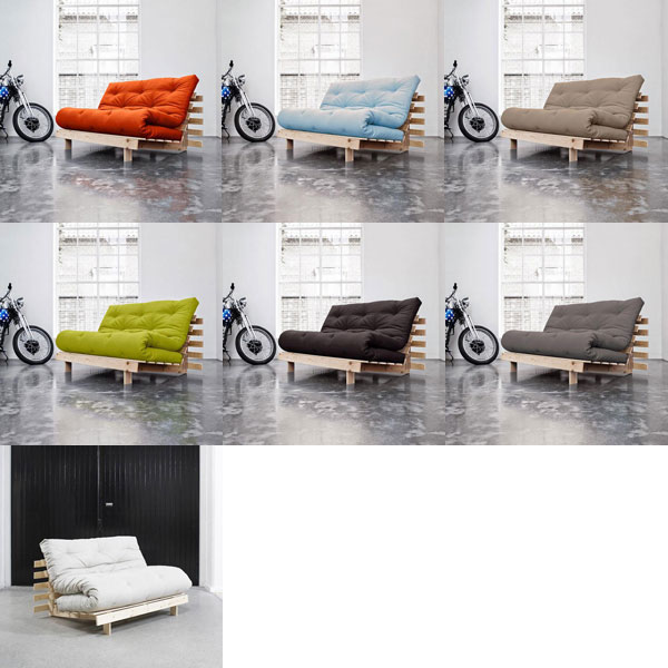 Puedes elegir entre siete colores de futón.